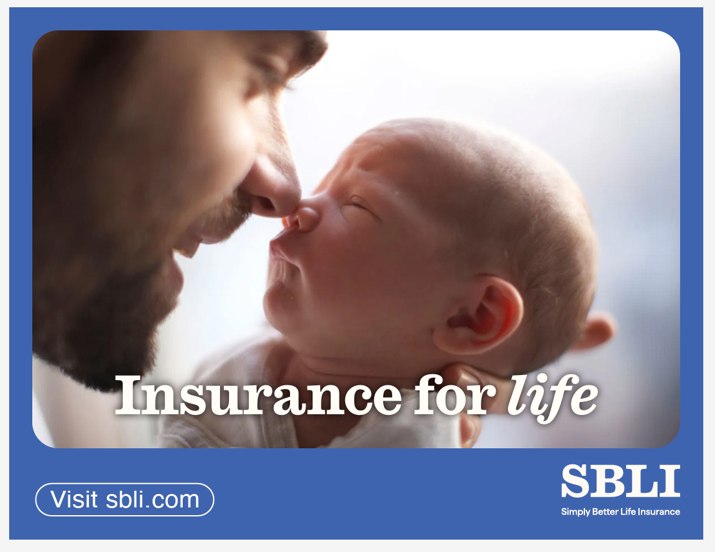 SBLI transit ad reading Insurance for life with a mother and newborn.